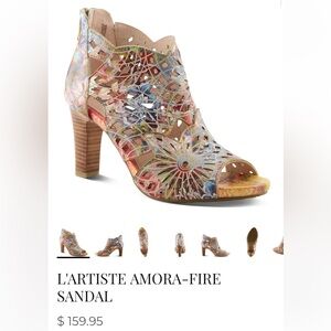 L'ARTISTE AMORA-FIRE SANDAL 43 (US 11.5-12)